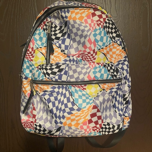 Multicolor Checkered Backpack - Picture 1 of 2